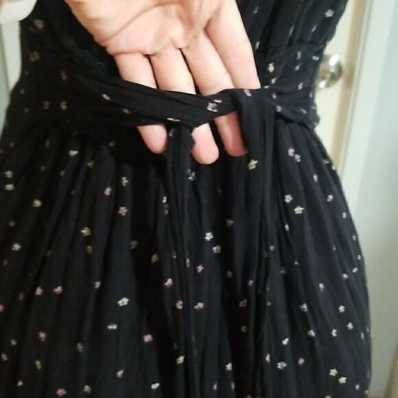 Bella Dahl Black Plaid 100% Rayon Lace Up Tank Dress XS - Picture 8 of 15